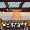 Simple Deluxe Wall Mounted Patio Outdoor Heater for Balcony, Courtyard with Remote Control