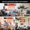 Simple Deluxe Wall Mounted Patio Outdoor Heater for Balcony, Courtyard with Remote Control