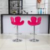 COOLMORE Swivel Bar Stools Set of 2 Adjustable Counter Height Chairs with Footrest for Kitchen, Dining Room