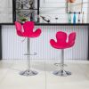 COOLMORE Swivel Bar Stools Set of 2 Adjustable Counter Height Chairs with Footrest for Kitchen, Dining Room