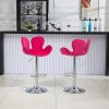 COOLMORE Swivel Bar Stools Set of 2 Adjustable Counter Height Chairs with Footrest for Kitchen, Dining Room