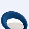 Navy Blue+Off-White Velvet Modern accent/Conversation Lounge Chair With Gold Plated Legs, unique appearance, Suitable For Office, Lounge, Living Room