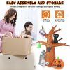 8ft Garden 9pcs LED String Lights With Tombstone Pumpkin Ghost Tree Inflatable Halloween Decoration