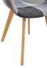 D&N Dining chair, Patchwork Seat , High living room Chair, Modern Lounge Chair, Restaurant, Coffee Room, Kitchen Chair, Set for 2, BLUE,