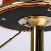 Orange velvet bar chair, pure gold plated, unique design, 360 degree rotation, adjustable height, Suitable for dinning room and bar, set of 2