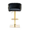 COOLMORE Vintage Bar Stools with Back and Footrest Counter Height Dining Chairs 2PC/SET