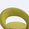 Olive Green Velvet Modern accent/Conversation Lounge Chair With Gold Plated Legs, unique appearance, Suitable For Office, Lounge, Living Room