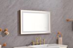 36*24 LED Lighted Bathroom Wall Mounted Mirror with High Lumen+Anti-Fog Separately Control