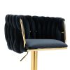 COOLMORE Vintage Bar Stools with Back and Footrest Counter Height Dining Chairs 2PC/SET