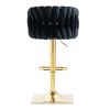 COOLMORE Vintage Bar Stools with Back and Footrest Counter Height Dining Chairs 2PC/SET
