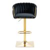 COOLMORE Vintage Bar Stools with Back and Footrest Counter Height Dining Chairs 2PC/SET
