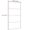 Sliding Door Aluminum and ESG Glass 40.4"x80.7" Black