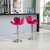COOLMORE Swivel Bar Stools Set of 2 Adjustable Counter Height Chairs with Footrest for Kitchen, Dining Room