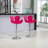 COOLMORE Swivel Bar Stools Set of 2 Adjustable Counter Height Chairs with Footrest for Kitchen, Dining Room