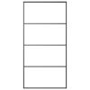 Sliding Door Aluminum and ESG Glass 40.4"x80.7" Black