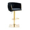 COOLMORE Vintage Bar Stools with Back and Footrest Counter Height Dining Chairs 2PC/SET