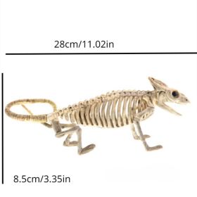 Spook Up Your Halloween Decor with This Vivid Bat Skeleton Model! (material: Lizard)